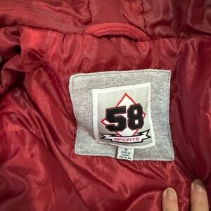 Vibrant Red Sports Jacket with Logo